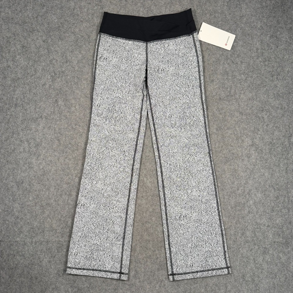 NWT Lululemon Athletica Inverted Jacquard Black White Astro Pants Women's Size 6